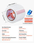 Packing Tape 6 Rolls 25 Yards Clear 2.7 Mil with Dispenser