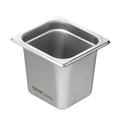 VEVOR 6x Hotel Pans 1/6 Size 150mm Deep Stainless Steel Steam Pan