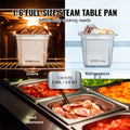 VEVOR 6x Hotel Pans 1/6 Size 150mm Deep Stainless Steel Steam Pan