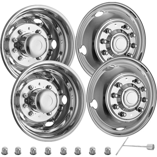19.5" 10 Lug Wheel Simulators Stainless Steel Ford F450 F550