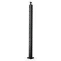 Cable Railing Post 106.7cm L-Shaped Corner Stainless Steel Black