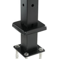 Cable Railing Post 106.7cm L-Shaped Corner Stainless Steel Black
