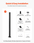Stainless Steel Cable Railing Post 106.7cm Black Deck Stair Handrail 1