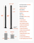 Stainless Steel Cable Railing Post 106.7cm Black Deck Stair Handrail 1