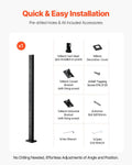 Cable Railing Post 91.4cm Stainless Steel Horizontal Hole Black