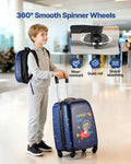 Kids Luggage Set 2 Piece 45.7cm Hardside Suitcase Backpack Dinosaur