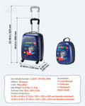 Kids Luggage Set 2 Piece 45.7cm Hardside Suitcase Backpack Dinosaur