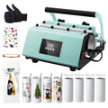 Tumbler Heat Press Machine and Sublimation Tumblers, Tumbler Press Set with 8pcs 20OZ Blank Tumblers, Mug Press Cup Press for 11-30oz Tumblers Mug, with Heat Transfer Paper, Gloves, Tape