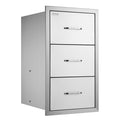 Cefito Raised Toilet Seat Stainless Steel 76x43cm Triple Drawer