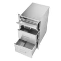 Cefito Raised Toilet Seat Stainless Steel 76x43cm Triple Drawer