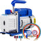3CFM Refrigerant Vacuum Pump 1/4 HP 1440 RPM A/C Gauges