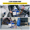 3CFM Refrigerant Vacuum Pump 1/4 HP 1440 RPM A/C Gauges