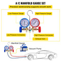 3CFM Refrigerant Vacuum Pump 1/4 HP 1440 RPM A/C Gauges