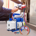 3CFM Refrigerant Vacuum Pump 1/4 HP 1440 RPM A/C Gauges