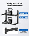 Wall Mount Filament Storage Rack 2-Tier Shelf 3D Printer Holder