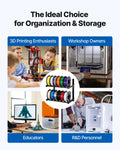 Wall Mount Filament Storage Rack 2-Tier Shelf 3D Printer Holder
