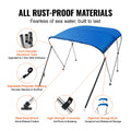 3 Bow Bimini Top Boat Cover 6'L 900D Polyester Pacific Blue