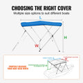 3 Bow Bimini Top Boat Cover 900D 6'L 61-66