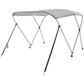 3 Bow Bimini Top Boat Cover 6'L 900D Polyester Light Grey