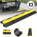 3pc Cable Rubber Cord Protector Ramp 11000lbs Heavy Duty