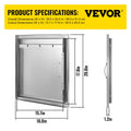 VEVOR Outdoor BBQ Door 46x51cm Stainless Steel Single Access