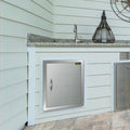 VEVOR Outdoor BBQ Door 46x51cm Stainless Steel Single Access