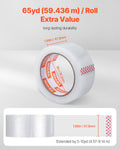 Packing Tape 18 Rolls 65 Yards 2.7 Mil Heavy Duty Clear