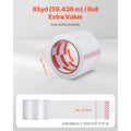 Clear Packing Tape 6 Rolls 65 Yards Heavy Duty Clear Packing Tapes 2.7 Mil