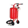 40L Sandblaster Portable Sand Blaster Pressure Gauge Ceramic Nozzle