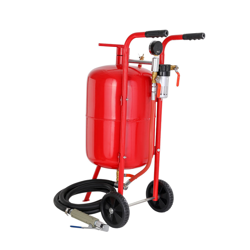 40L Sandblaster Portable Sand Blaster Pressure Gauge Ceramic Nozzle