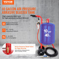 40L Sandblaster Portable Sand Blaster Pressure Gauge Ceramic Nozzle