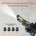 40L Sandblaster Portable Sand Blaster Pressure Gauge Ceramic Nozzle