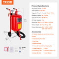 40L Sandblaster Portable Sand Blaster Pressure Gauge Ceramic Nozzle