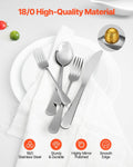 30-Piece Stainless Steel Silverware Set Cutlery Service for 6