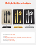 30 Piece Black Stainless Steel Flatware Set Cutlery For 6 Dishwasher
