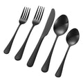 30 Piece Black Stainless Steel Flatware Set Cutlery For 6 Dishwasher