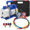 4CFM 1/4HP Rotary Vane Vacuum Pump R134A Manifold Gauge Hose
