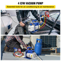 4CFM 1/4HP Rotary Vane Vacuum Pump R134A Manifold Gauge Hose