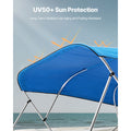 4 Bow Boat Bimini Tops, 600D Polyester Canopy, Waterproof & Sun Protection Boat Awning Canopy with Storage Bag, Bimini Top Replacement, 96