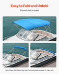 4 Bow Boat Bimini Top 600D Polyester 96