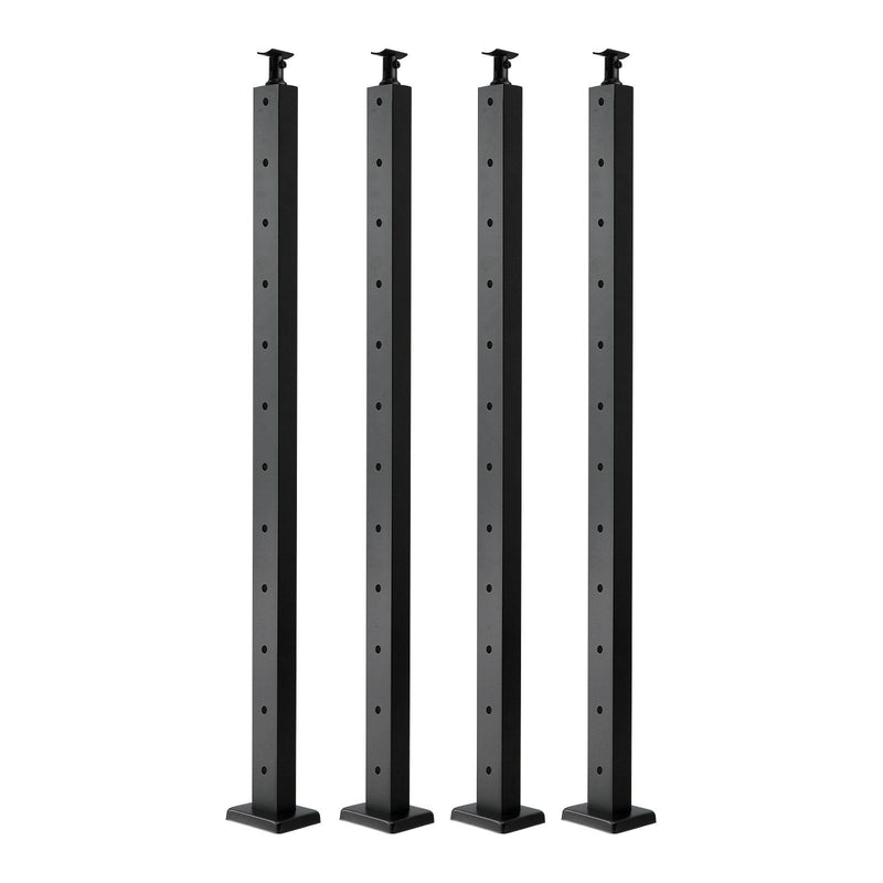 4x Cable Railing Post 1067mm Stainless Steel Deck Rail Black