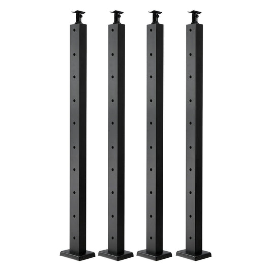 4-Pack Cable Railing Post 914mm Stainless Steel Black Deck