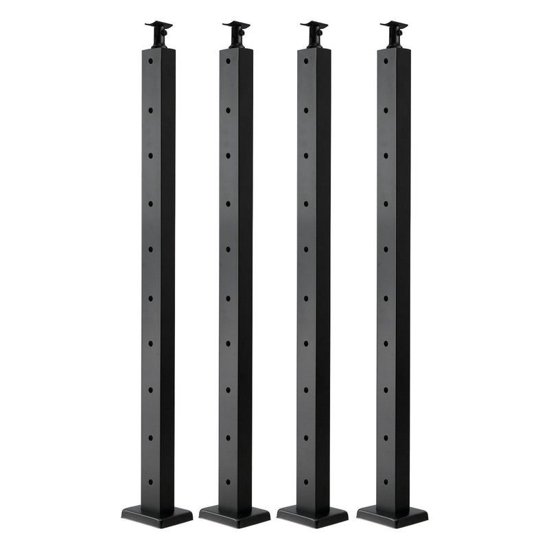 4-Pack Cable Railing Post 914mm Stainless Steel Black Deck