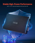 4-Channel Car Amplifier 200W Class AB Bridgeable Stereo Amp