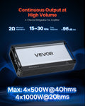 4-Channel Car Amplifier 2000W Max Bridgeable Class D Stereo Amp