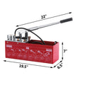 Hydraulic Pressure Test Pump 50 Bar 3.2 Gallon Manual Hand Pump