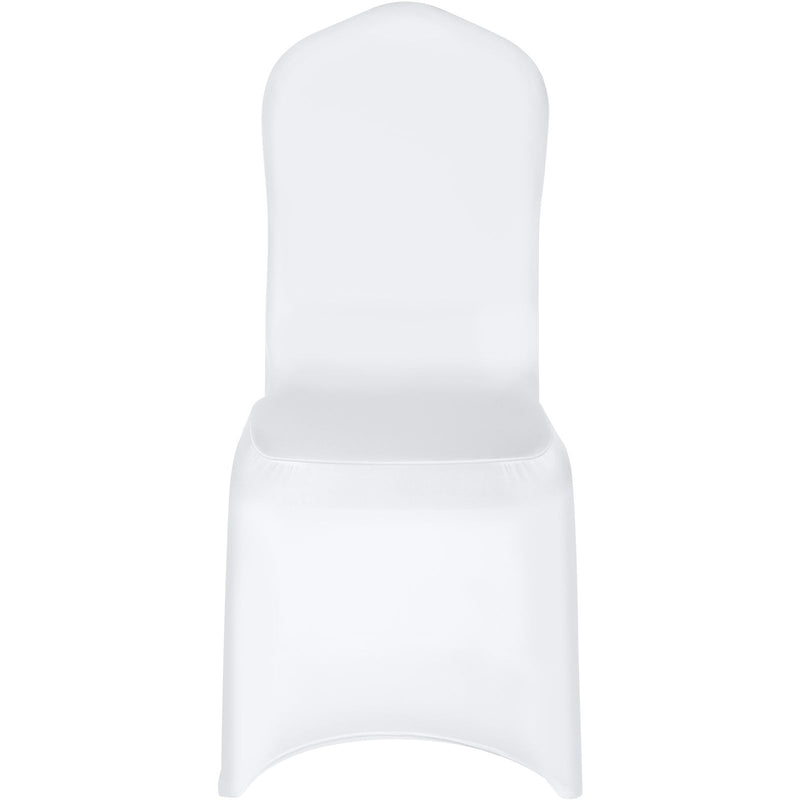 Stretch Spandex Folding Chair Covers, Universal Fitted Chair Cover, Removable Washable Protective Slipcovers, for Wedding, Holiday, Banquet, Party, Celebration, Dining (50PCS White)