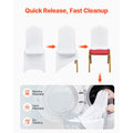 Stretch Spandex Folding Chair Covers, Universal Fitted Chair Cover, Removable Washable Protective Slipcovers, for Wedding, Holiday, Banquet, Party, Celebration, Dining (50PCS White)