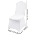 Stretch Spandex Folding Chair Covers, Universal Fitted Chair Cover, Removable Washable Protective Slipcovers, for Wedding, Holiday, Banquet, Party, Celebration, Dining (50PCS White)