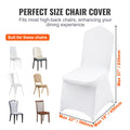 VEVOR Stretch Spandex Chair Covers White 50pcs Folding Fitted Washable